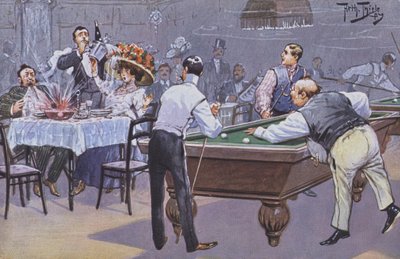 Cena cômica em um salão de bilhar de Carl Robert Arthur Thiele