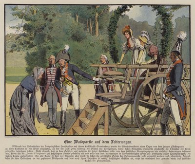Um passeio para a floresta (cor litho) de Carl Röchling