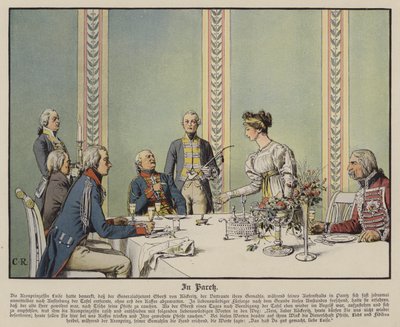 Em Paretz (cor litho) de Carl Röchling