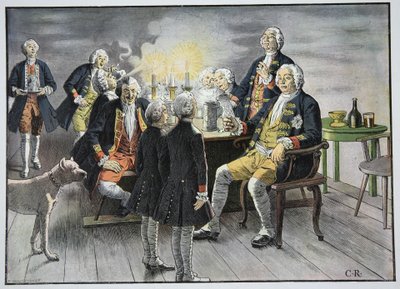Príncipe herdeiro Frederick e Prince Henry funcionários em tabaco de Carl Röchling