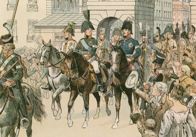 Entrada dos monarcas aliados em Paris em 1815 de Carl Rohling