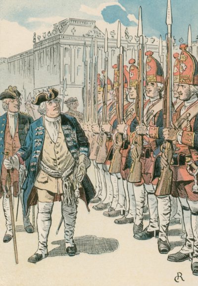 Friedrich Wilhelm I (1657-1713) com o Long Guy de Carl Rohling