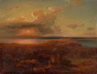 Carl Rottmann - "Aegina com o Templo de Apolo". Cerca de 1835 de Carl Rottmann