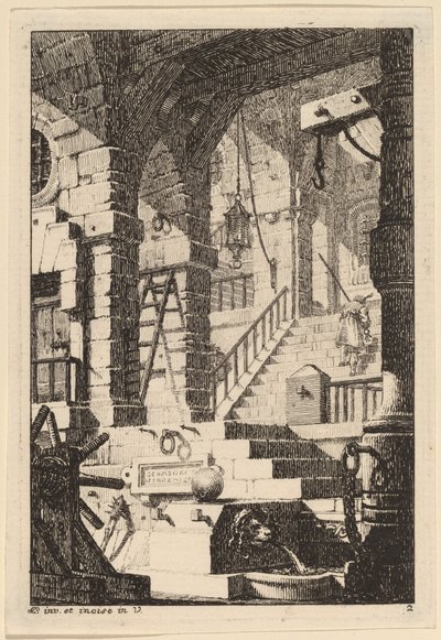 Fantasia de uma prisão antiga de Carl Schütz