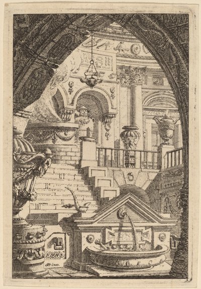 Fantasia de um templo antigo de Carl Schütz