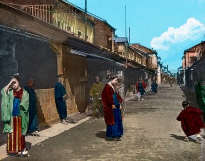 Japão, ilha de Honshu, região de Kanto, vida de rua em Tóquio, data da imagem: cerca de 1920. Arquivo Carl Simon de Carl Simon