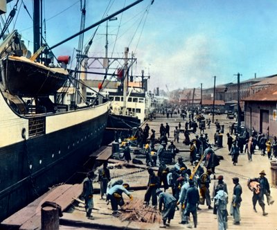 Japão, prefeitura de Kanagawa, região de Kanto, porto de Yokohama, data da imagem: cerca de 1920. Arquivo Carl Simon de Carl Simon