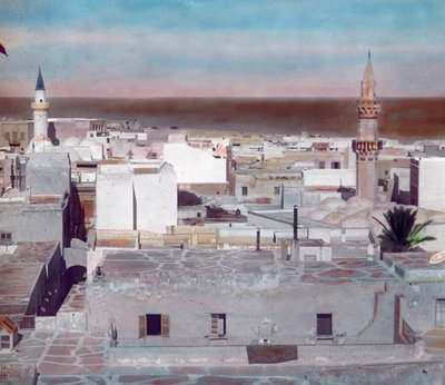 Norte de Marrocos, vista da cidade de Fez, data da imagem: cerca de 1910. Arquivo Carl Simon de Carl Simon