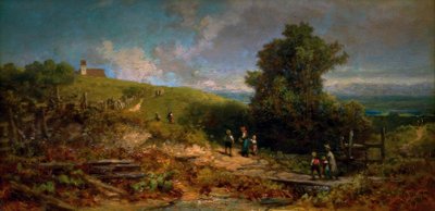 No Kirchsteig de Carl Spitzweg