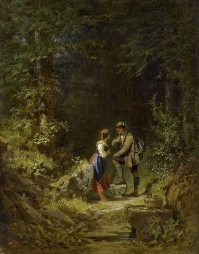 Encontro na floresta de Carl Spitzweg