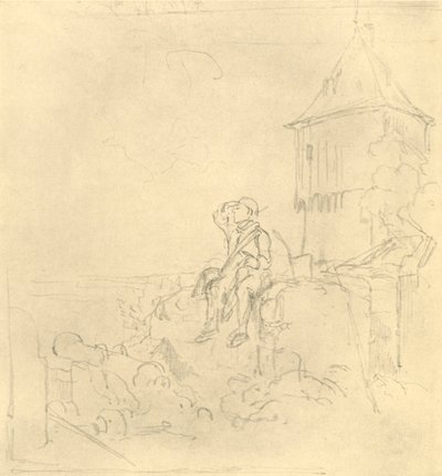 Berdächtiger Rauch, meados do século XIX, c1924. de Carl Spitzweg