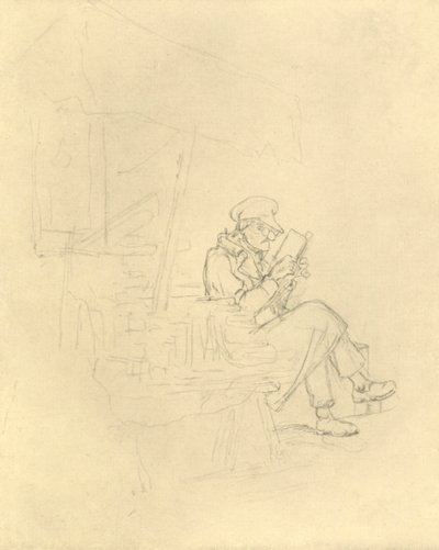 Der Antiquar, meados do século XIX, c1924. de Carl Spitzweg