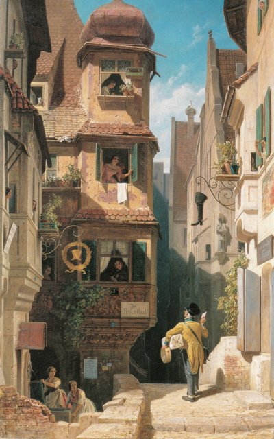O correio no Rosenthal de Carl Spitzweg