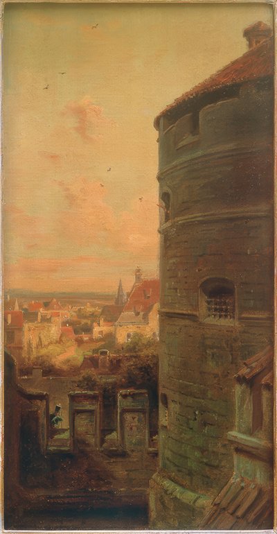 A torre de digestão em Rothenburg ob der Tauber de Carl Spitzweg