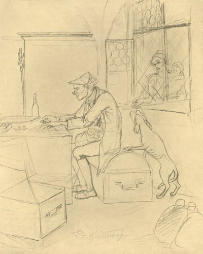 O Miser, meados do século XIX, c1924. de Carl Spitzweg
