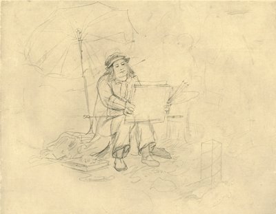 Der Landschaftsmaler II, meados do século XIX, c1924. de Carl Spitzweg