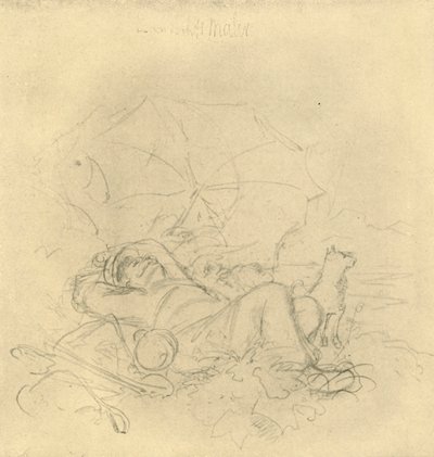 Der Landschaftsmaler I, meados do século XIX, c1924. de Carl Spitzweg