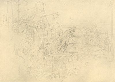 Der Zechpreller, meados do século XIX, c1924. de Carl Spitzweg