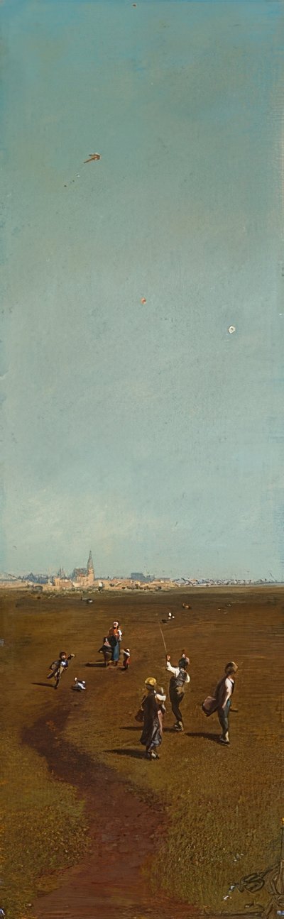 Papagaio de papel. Por volta de 1880-85 de Carl Spitzweg