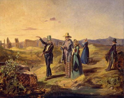 Ingleses no Campagna, ca 1835. de Carl Spitzweg