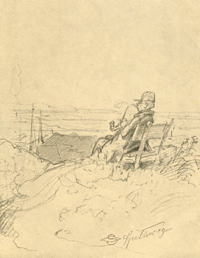 Depois que o trabalho está bem descansado, meados do final do século XIX, c1924. de Carl Spitzweg