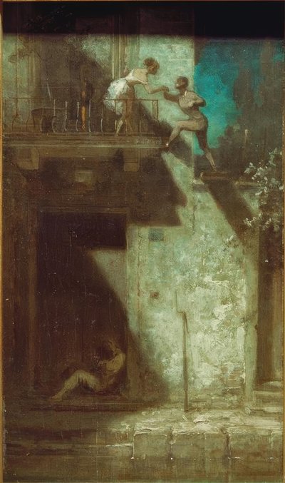 Encontro noturno de Carl Spitzweg