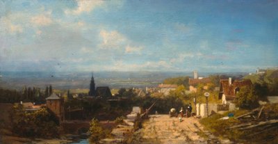 Na frente da cidade de Carl Spitzweg