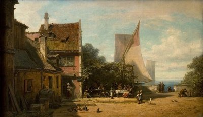 Estalagem junto ao lago de Carl Spitzweg