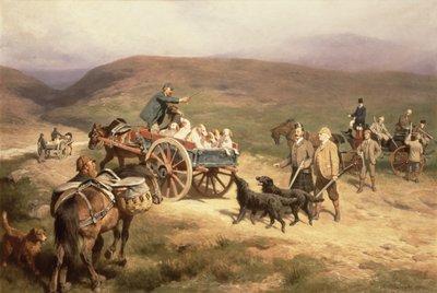 Tiro de galo silvestre na propriedade Glentanar em Aberdeenshire, 1889 de Carl Suhrlandt