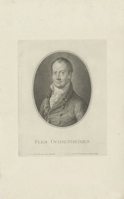 Retrato de Ferdinand Ochsenheimer 1767-1822, 1807. de Carl Traugott Riedel
