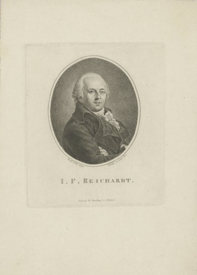 Retrato do compositor Johann Friedrich Reichardt 1752-1814, 1814. de Carl Traugott Riedel
