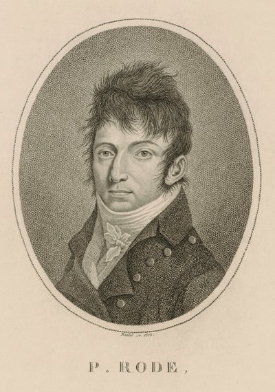 Retrato do compositor Pierre Jacques Joseph Rode 1774-1830, 1813. de Carl Traugott Riedel