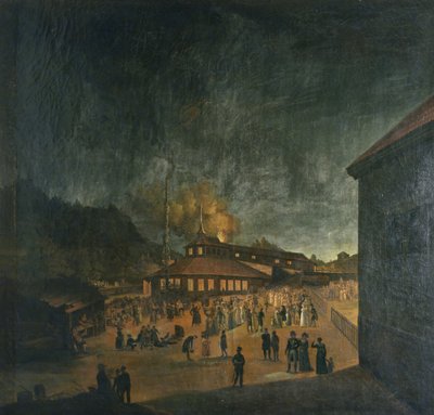 Celebração nacional em Bærum Jernverk (fábrica de ferro) Midsummer de Carl Vogt