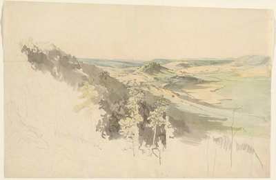 Paisagem montanhosa com Castelo de Landsberg de Carl Wagner