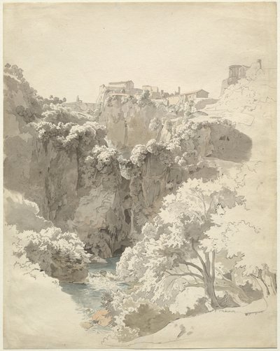 Tivoli e o Templo da Sibila Acima do Desfiladeiro Aniene de Carl Wagner