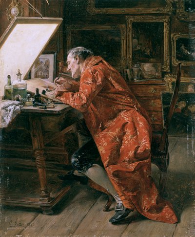 "O gravador", 1892 de Carl Wilhelm Anton Seiler