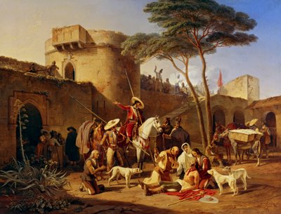 Guerrilheiros espanhóis em um forte de Carl Wilhelm Freiherr von Heideck