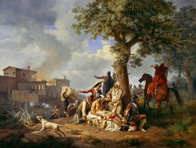 Cena da Guerra da Independência de Espanha de Carl Wilhelm Freiherr von Heideck