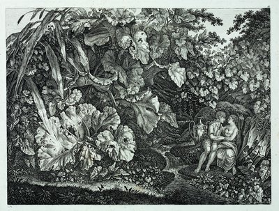 Alemão: Lovers in a Grotto, Surrounded by Plants and Herb Lovers in a Grotto, Surrounded by Plants and Herb Lovers in a Grotto, Surrounded by Plants and Herb de Carl Wilhelm Kolbe