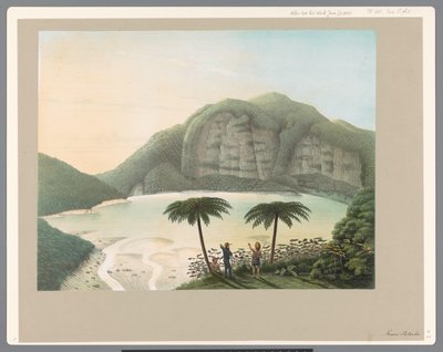 Lago da cratera do vulcão Patocha em Java de Carl Wilhelm Mieling (possibly)
