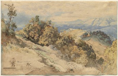 Sol e chuva na Serpentara perto de Olevano de Carl Wilhelm Müller