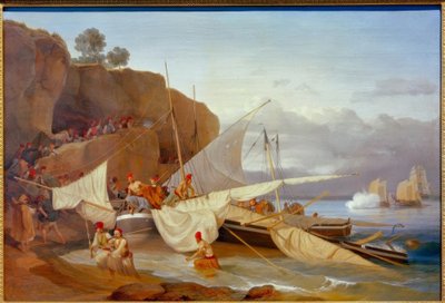Piratas gregos em fuga de Carl Wilhelm von Heideck