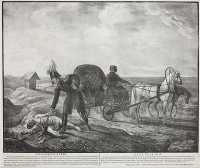 O imperador Alexandre I ajuda uma pessoa carente, 1820. de Carl von Hampeln