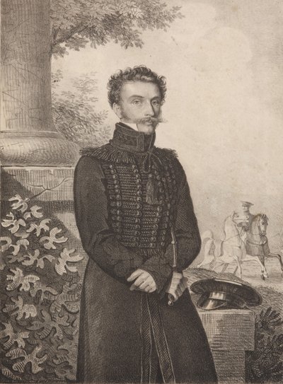 Retrato do conde Paul Khristoforovich Grabbe 1789-1875, década de 1820. de Carl von Hampeln