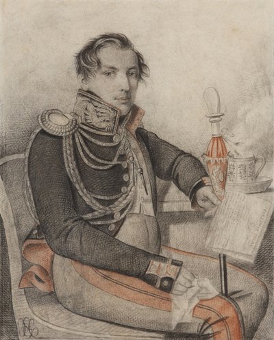 Retrato do conde Pyotr Petrovich Konovnitsyn 1803-1830, início da década de 1820. de Carl von Hampeln