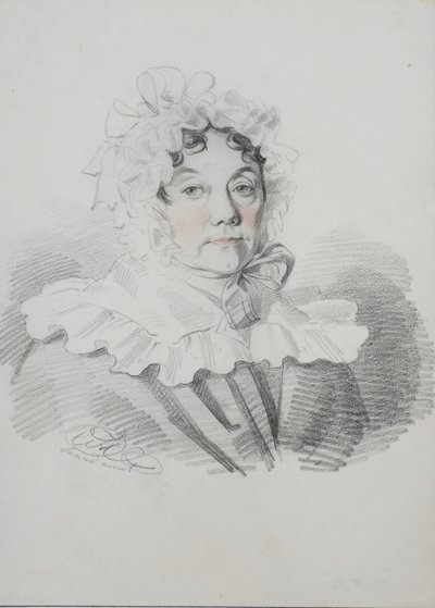 Retrato de Maria Ivanovna Rimskaya-Korsakova, née Naumova 1764-1832, 1820s. de Carl von Hampeln