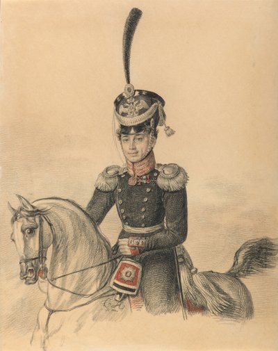 Retrato de Nikolay Alexandrovich Islenyev 1785-1851, final da década de 1810. de Carl von Hampeln