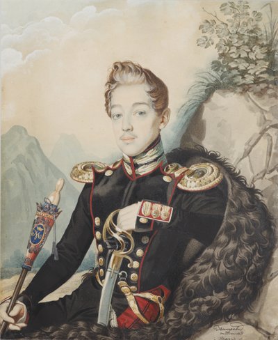 Retrato de Vasily Petrovich Milyukov 1814-1872, 1839. de Carl von Hampeln
