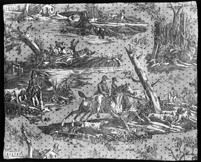 La Route de Jouy (O Caminho para Jouy) (Tecido de Mobiliário) de Carle Vernet