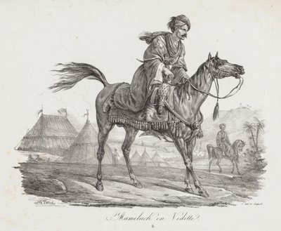 Grande Suíte de Cavalos: Mamelucke Montado, c. 1818 de Carle Vernet